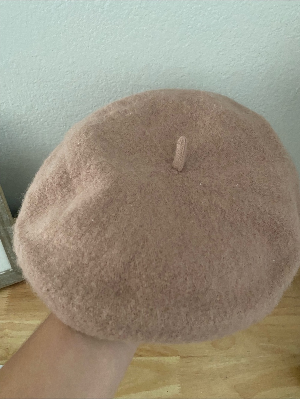 Soft Blush Wool Beret